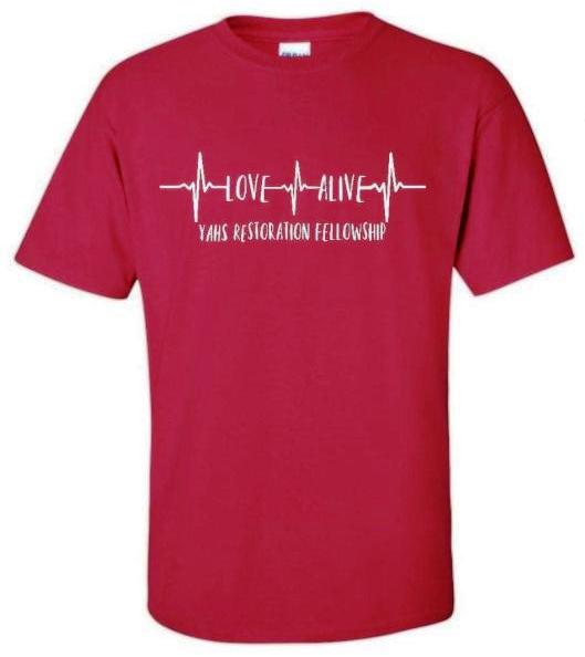 Love Alive t-shirt (front)